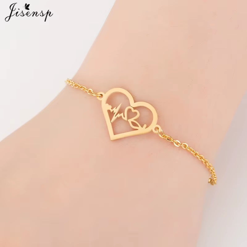 Elephant Butterfly Bracelets Bangles Animal Chain Link Bracelet Female Stainless Steel Bracelets for Women Accessories