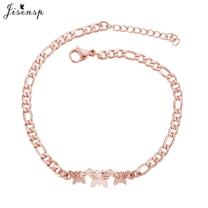 Elephant Butterfly Bracelets Bangles Animal Chain Link Bracelet Female Stainless Steel Bracelets for Women Accessories