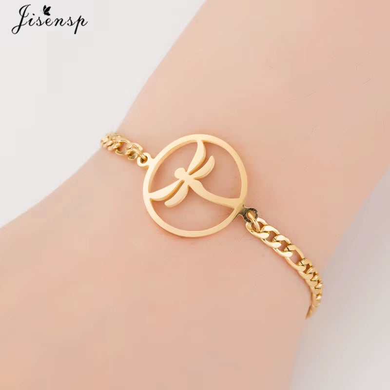 Elephant Butterfly Bracelets Bangles Animal Chain Link Bracelet Female Stainless Steel Bracelets for Women Accessories