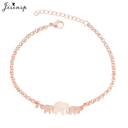 Elephant Butterfly Bracelets Bangles Animal Chain Link Bracelet Female Stainless Steel Bracelets for Women Accessories